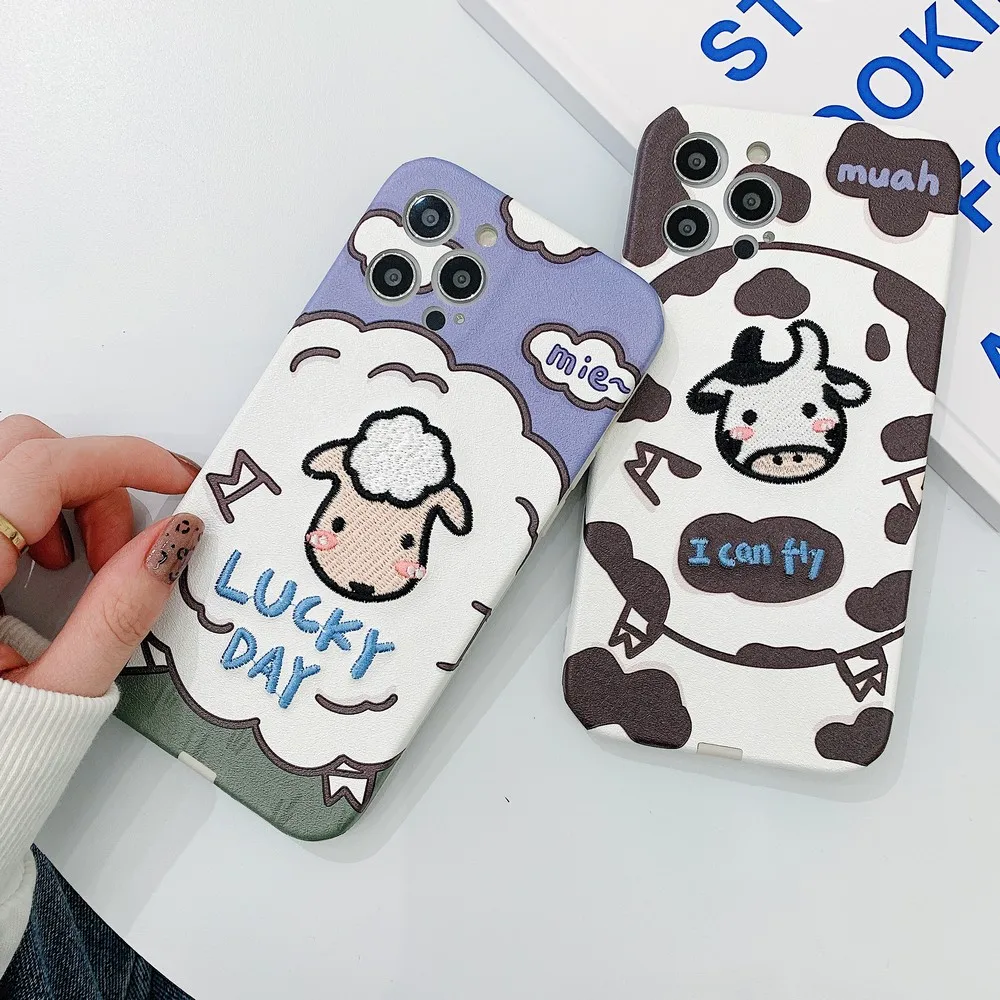 Вышитый Чехол с рисунком толстых коров и овец для iphone 11ProMax 11 12Pro 12 13ProMax 13Pro 13 XS X XR XSMAX 7 8 Plus, мягкий чехол 
Вышитый Чехол с рисунком толстых коров и овец для iphone 11ProMax 11 12Pro 12 13ProMax 13Pro 13 XS X XR XSMAX 7 8 Plus, мягкий чехол