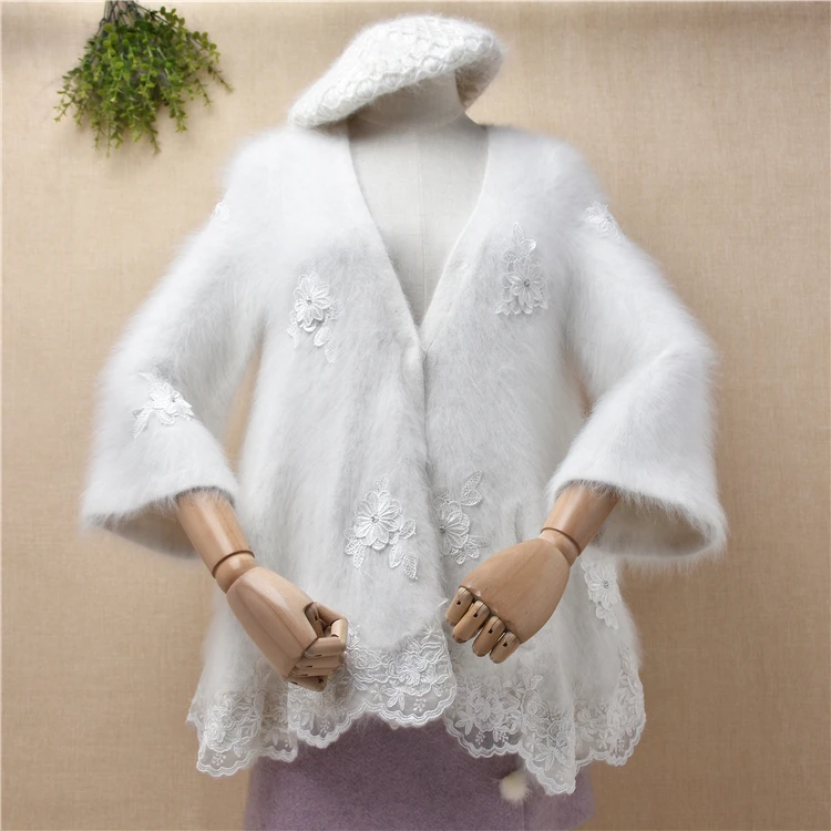 ladies women vintage floral embroidery angora rabbit hair knit three quarter sleeves loose v-neck cardigans jacket coat sweater
ladies women vintage floral embroidery angora rabbit hair knit three quarter sleeves loose v-neck cardigans jacket coat sweater