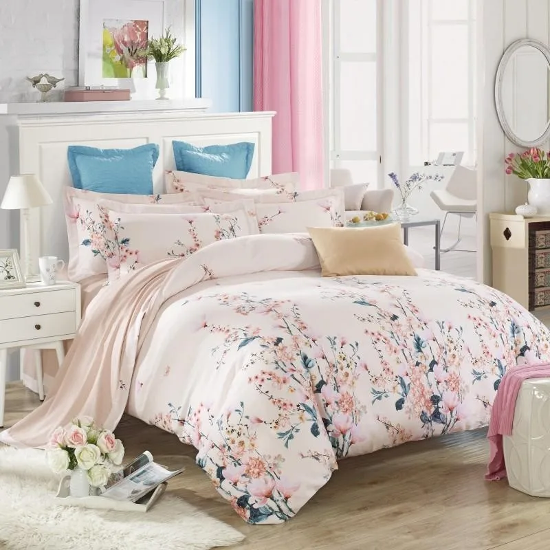 Floral Blossom printed Duvet Cover Bed Sheet set Queen King size 4Pcs 100%Brushed Cotton Bedding Set Ultra Soft and Easy Care
Floral Blossom printed Duvet Cover Bed Sheet set Queen King size 4Pcs 100%Brushed Cotton Bedding Set Ultra Soft and Easy Care