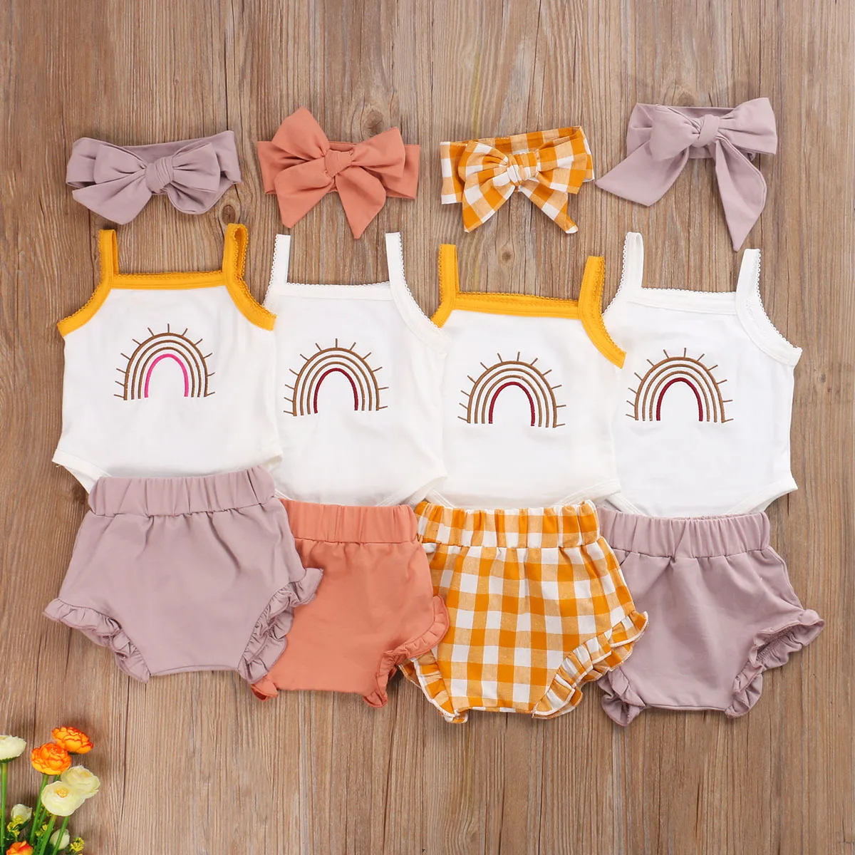 Pudcoco Newborn Baby Girls Clothes Set Rainbow Sleeveless Romper Tank Top Jumpsuit Shorts Pant Headband 3pcs Summer Outfits 2020
Pudcoco Newborn Baby Girls Clothes Set Rainbow Sleeveless Romper Tank Top Jumpsuit Shorts Pant Headband 3pcs Summer Outfits 2020