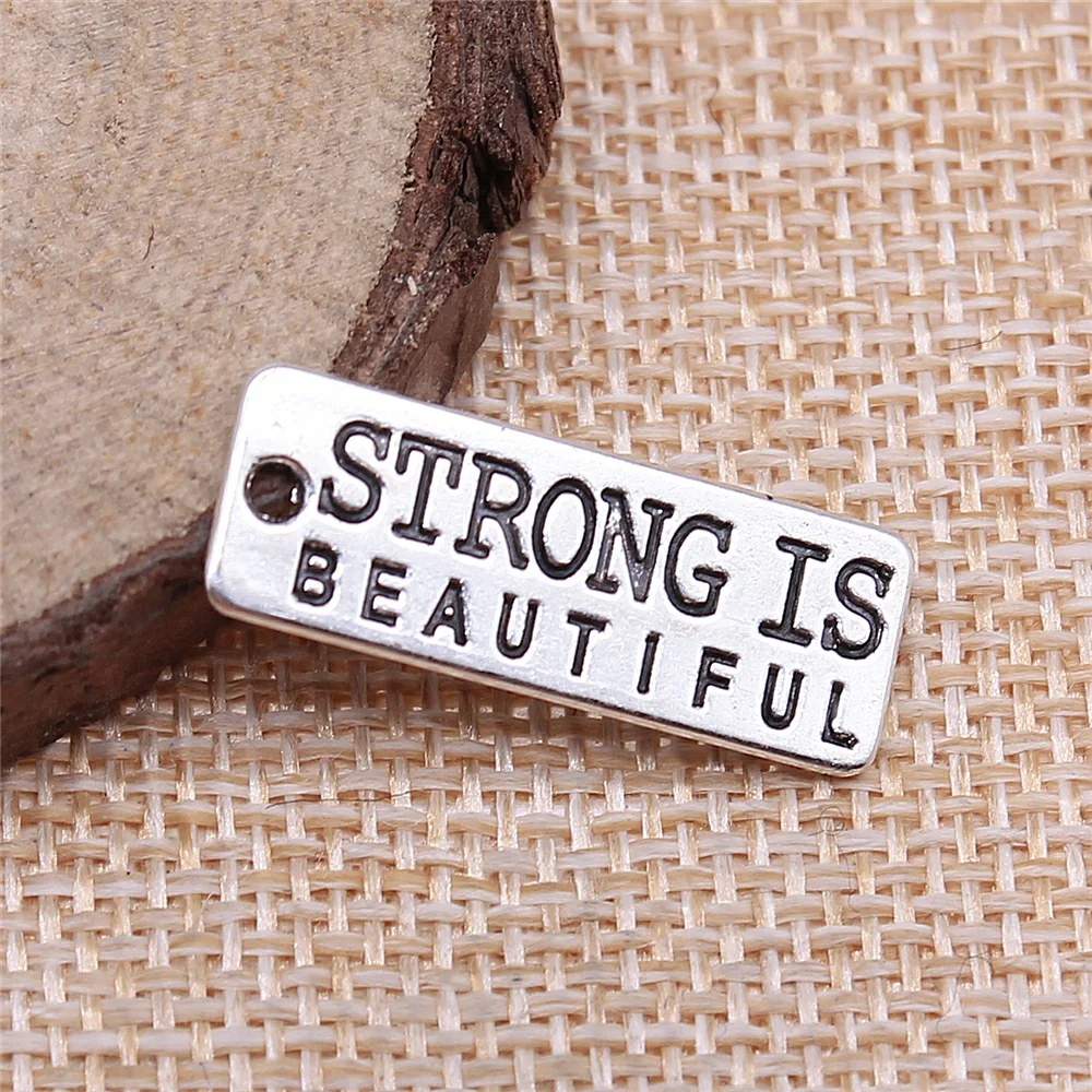 10 шт. Красивые Подвески Strong Is DIY Ювелирные изделия Античное посеребренное покрытие 10X27 мм
10 шт. Красивые Подвески Strong Is DIY Ювелирные изделия Античное посеребренное покрытие 10X27 мм