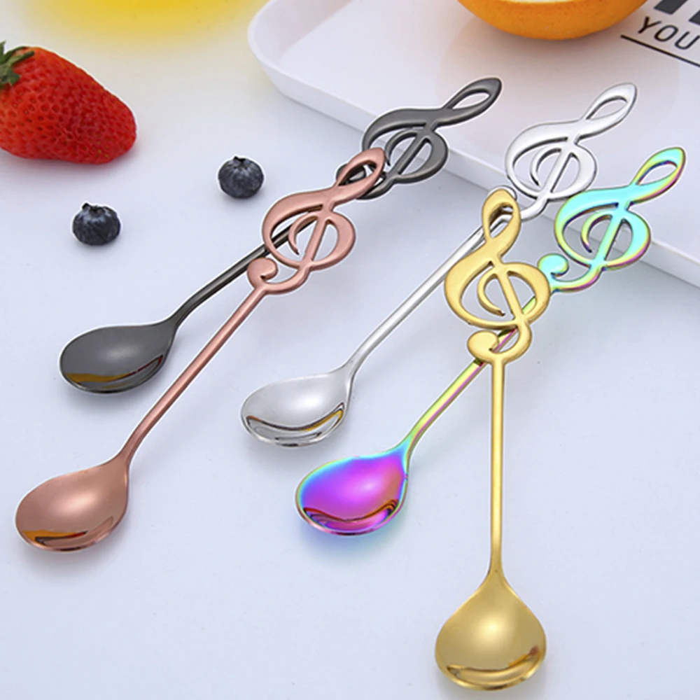 6pcs Mug Spoon 304 Stainless Steel Music Note Spoon Music Bar Ice Bar Creative Gift Stirring Spoon Tableware Kichen Accessories
6pcs Mug Spoon 304 Stainless Steel Music Note Spoon Music Bar Ice Bar Creative Gift Stirring Spoon Tableware Kichen Accessories