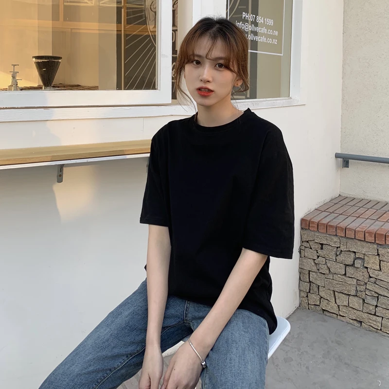 Sister Fara 2021 Casual Fashion Solid Color Ladies T-shirt Loose all-Match Round Neck T-Shirt Simple And Thin Women'S T-shirt
Sister Fara 2021 Casual Fashion Solid Color Ladies T-shirt Loose all-Match Round Neck T-Shirt Simple And Thin Women'S T-shirt