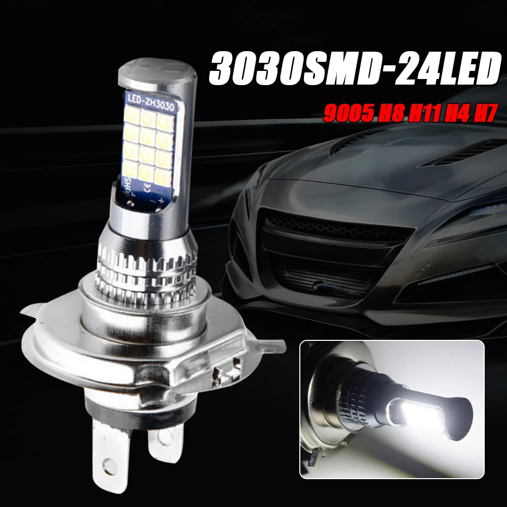 24LED Car H4 Bulb Auto LED Flash Fog Light 3030 SMD 12V 1200LM Headlight Bulb Kit 6000K White Car Light Accessories Dropshipping
24LED Car H4 Bulb Auto LED Flash Fog Light 3030 SMD 12V 1200LM Headlight Bulb Kit 6000K White Car Light Accessories Dropshipping