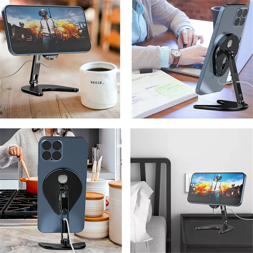 For Magsafe iPhone 12 Pro Max 12Mini Folding Magnetic Wireless Charging Mount Stand Qi Fast Charge Magsafing Magnet Phone Holder
For Magsafe iPhone 12 Pro Max 12Mini Folding Magnetic Wireless Charging Mount Stand Qi Fast Charge Magsafing Magnet Phone Holder