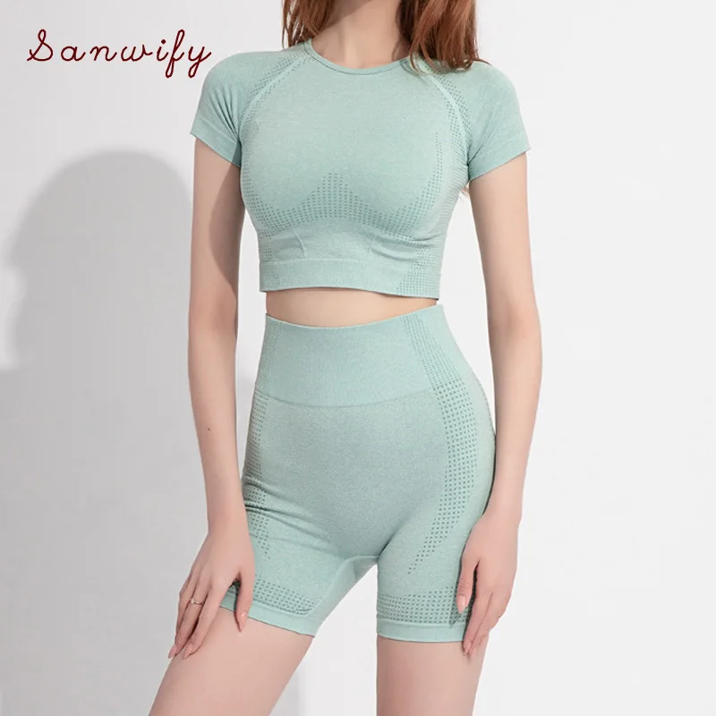 2 Piece Sports Set Women Vital Seamless Yoga Sports Suits Short Sleeve Top Waist Fitness Shorts Sportswear Workout Clothes
2 Piece Sports Set Women Vital Seamless Yoga Sports Suits Short Sleeve Top Waist Fitness Shorts Sportswear Workout Clothes