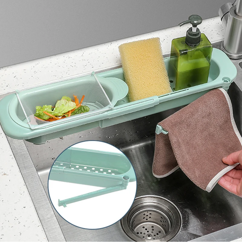 Retractable Drain Basket Sink Rack Telescopic Drain Rack Filter Leftovers Drain Basket Dishwashing Cloth Storage Kitchen Tools
Retractable Drain Basket Sink Rack Telescopic Drain Rack Filter Leftovers Drain Basket Dishwashing Cloth Storage Kitchen Tools