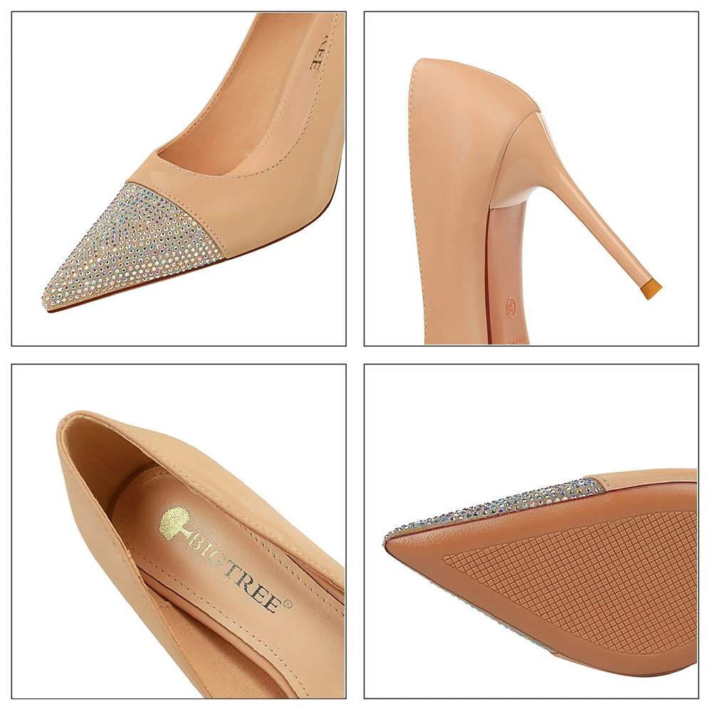 Fashion Banquet High-heeled Shoes Stiletto High-heeled Single Shoes Women's Shoes Shallow Sparkle Rhinestone Tip Summer
Fashion Banquet High-heeled Shoes Stiletto High-heeled Single Shoes Women's Shoes Shallow Sparkle Rhinestone Tip Summer
