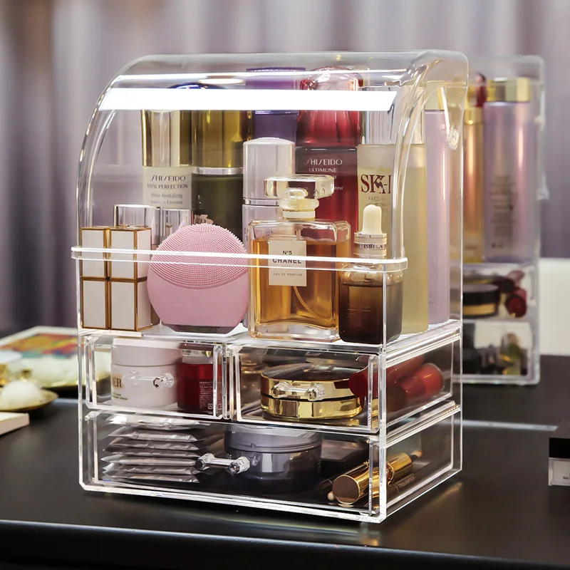 Creative cosmetics storage box drawer type desktop dustproof large-capacity skin care finishing transparent storage box
Creative cosmetics storage box drawer type desktop dustproof large-capacity skin care finishing transparent storage box