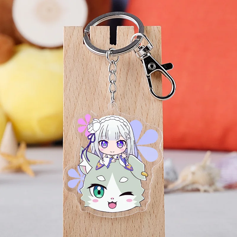 IVYYE Ram Rem Zero модные аниме акриловые брелки для ключей искусственный брелок