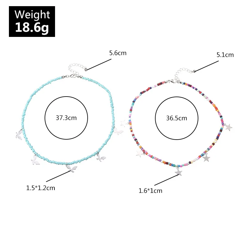 Fashion Women European Bohemian Beach Colorful Beads Choker Collar Butterfly Star Layered Necklaces Jewelry For Girls Party
Fashion Women European Bohemian Beach Colorful Beads Choker Collar Butterfly Star Layered Necklaces Jewelry For Girls Party