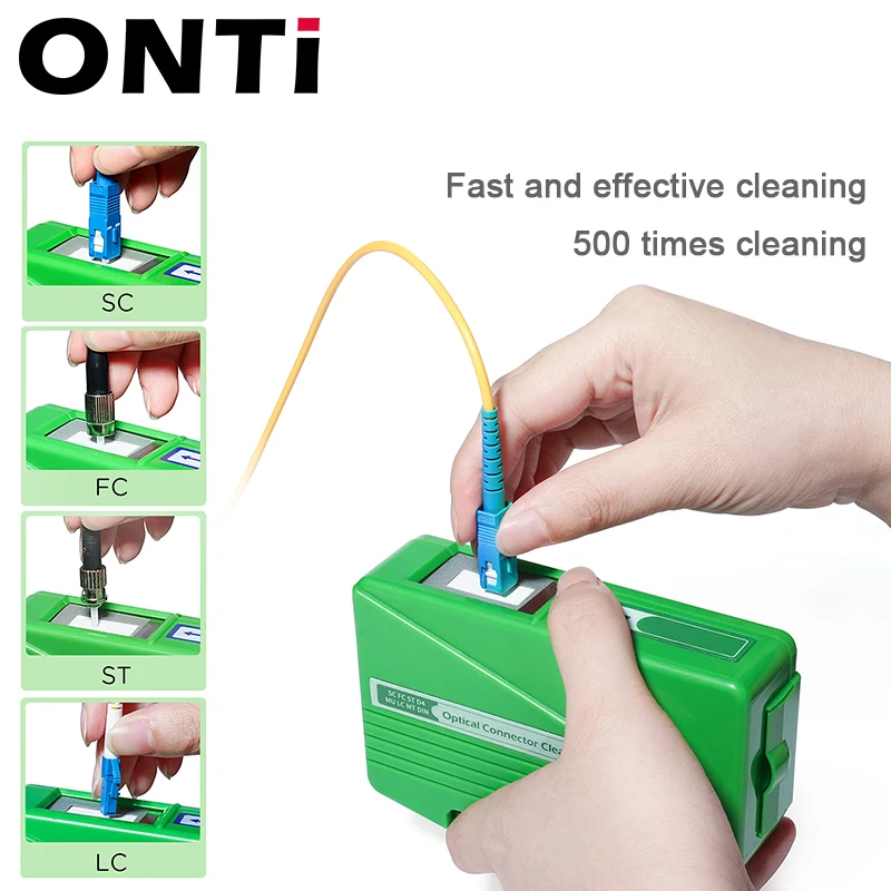 Устройство ONTi для очистки концов оптоволокна кассета Ftth инструменты SC/ST/FC -