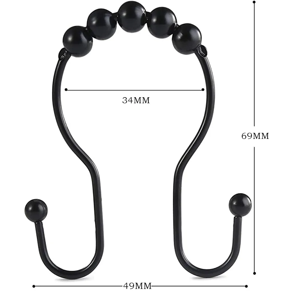 12pc Shower Curtain Loop Polished Shower Curtain Bath Ring Hooks 12pcs/Set Stainless Steel Hooks- 12 Pack S Shaped Hanger Closet
12pc Shower Curtain Loop Polished Shower Curtain Bath Ring Hooks 12pcs/Set Stainless Steel Hooks- 12 Pack S Shaped Hanger Closet