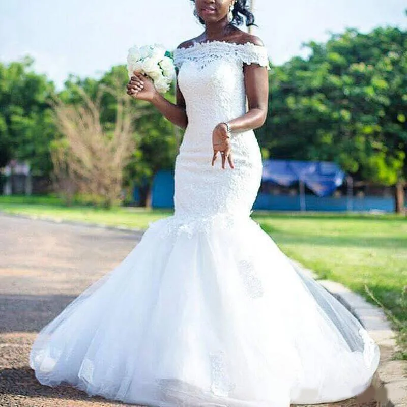 2020 Mermaid Wedding Dresses Country Designer off the shoulder with Sleeves Lace Applique Wedding Dress Bridal Gowns Cheap
2020 Mermaid Wedding Dresses Country Designer off the shoulder with Sleeves Lace Applique Wedding Dress Bridal Gowns Cheap