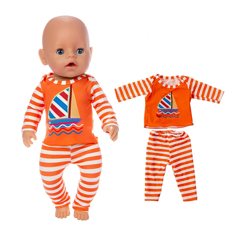 2pcs in 1 2019 new lovely clothes Suit For 17 Inch Baby Doll 43cm Clothes | Игрушки и хобби