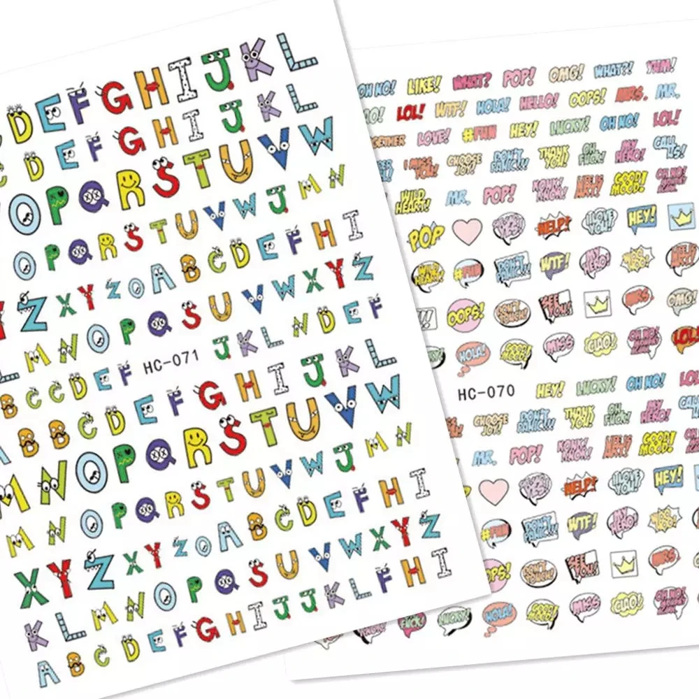 Newest Color Letter Design Self Adhesive Back Glue Decal Slider DIY Decoration Tools Nail Stickers HC-70 71
Newest Color Letter Design Self Adhesive Back Glue Decal Slider DIY Decoration Tools Nail Stickers HC-70 71