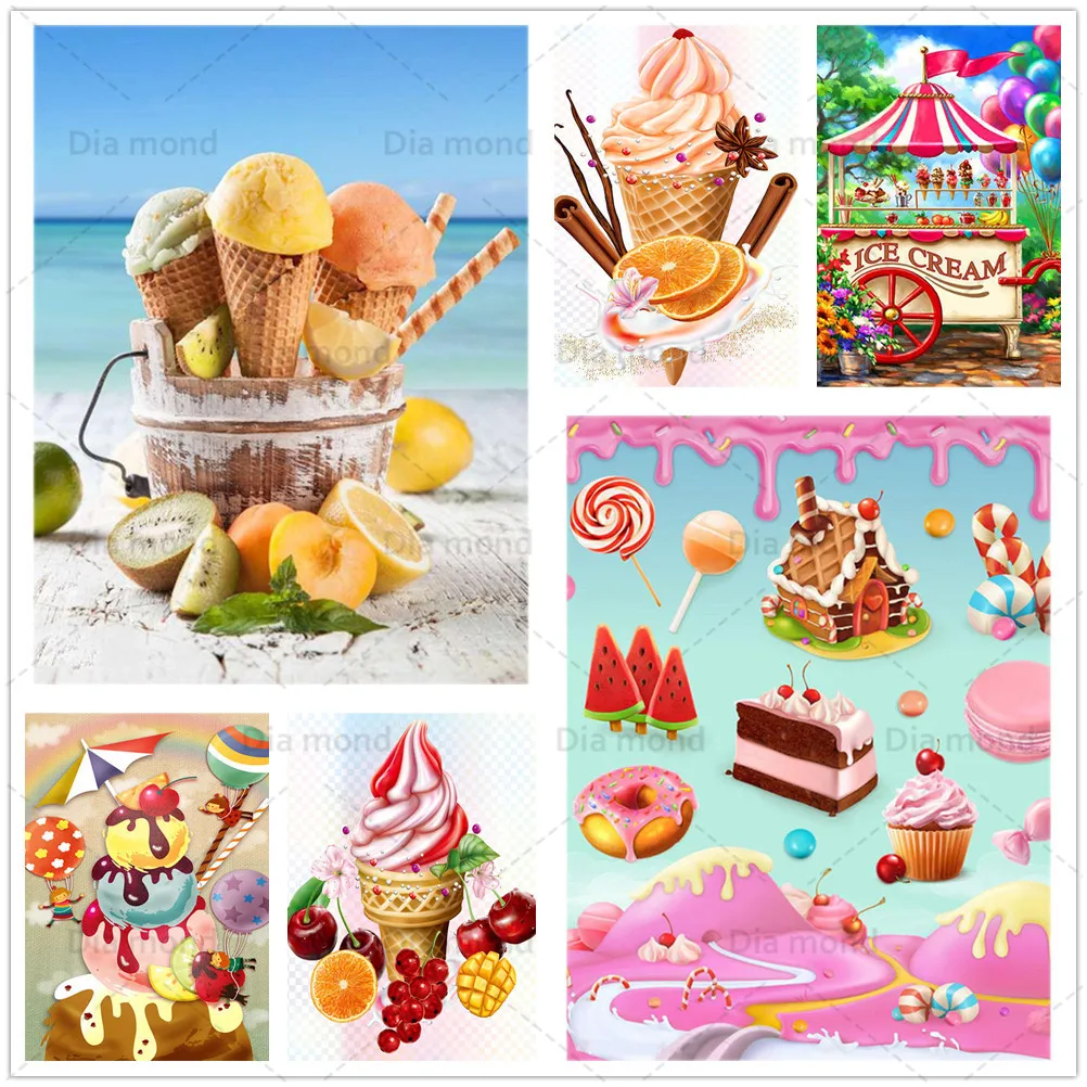 Diy Diamond Painting Ice Cream Dessert Full Drill Round Diamond Embroidery Chocolate Cart Painting Children Gift Home Decoration
Diy Diamond Painting Ice Cream Dessert Full Drill Round Diamond Embroidery Chocolate Cart Painting Children Gift Home Decoration
