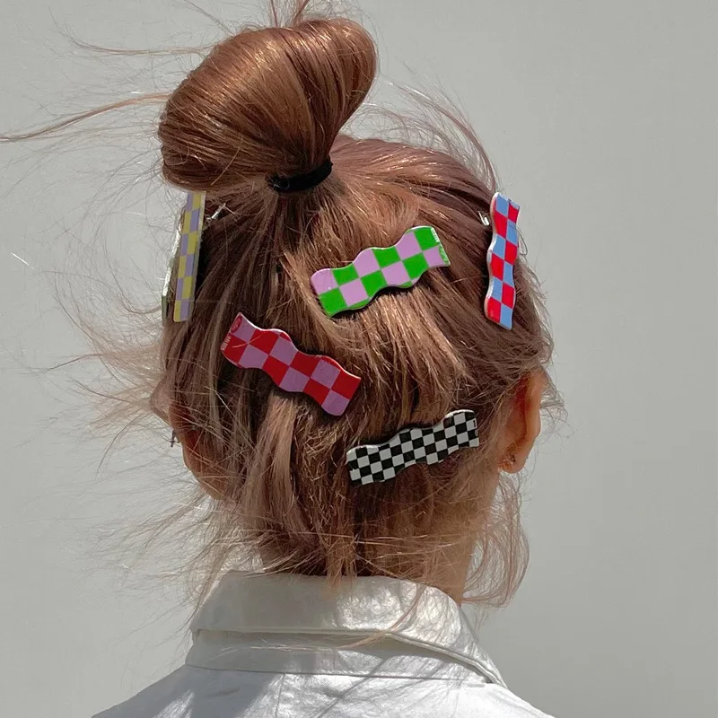 Free shipping ins women Neon color Checkerboard hairclips girl's hairpins snap clip lady's hair accessories
Free shipping ins women Neon color Checkerboard hairclips girl's hairpins snap clip lady's hair accessories
