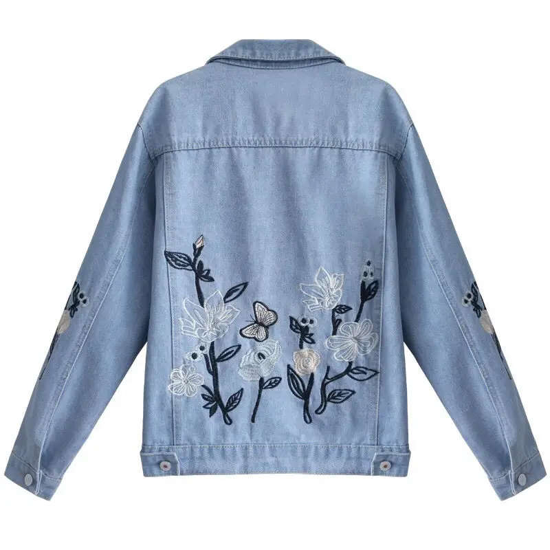 Plus size S-2XL 2020 spring Women Denim Jacket Coat Floral Embroidery Casual Slim Outwear Vintage Blue Embroidered Jeans Jacket
Plus size S-2XL 2020 spring Women Denim Jacket Coat Floral Embroidery Casual Slim Outwear Vintage Blue Embroidered Jeans Jacket