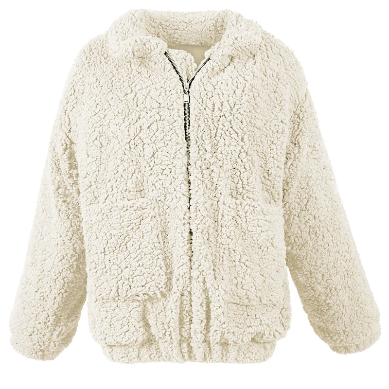 Women Winter Long Sleeve Lapel Jacket Thick Warm Fuzzy Plush Zip Boyfriend Coat Solid Color Shaggy Oversized Outwear
Women Winter Long Sleeve Lapel Jacket Thick Warm Fuzzy Plush Zip Boyfriend Coat Solid Color Shaggy Oversized Outwear