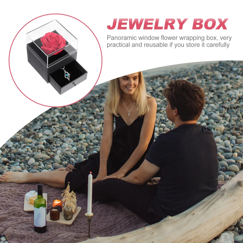 Romantic Valentine's Day Rose with Flower Case and Pendant Chain Gift Box
Romantic Valentine's Day Rose with Flower Case and Pendant Chain Gift Box