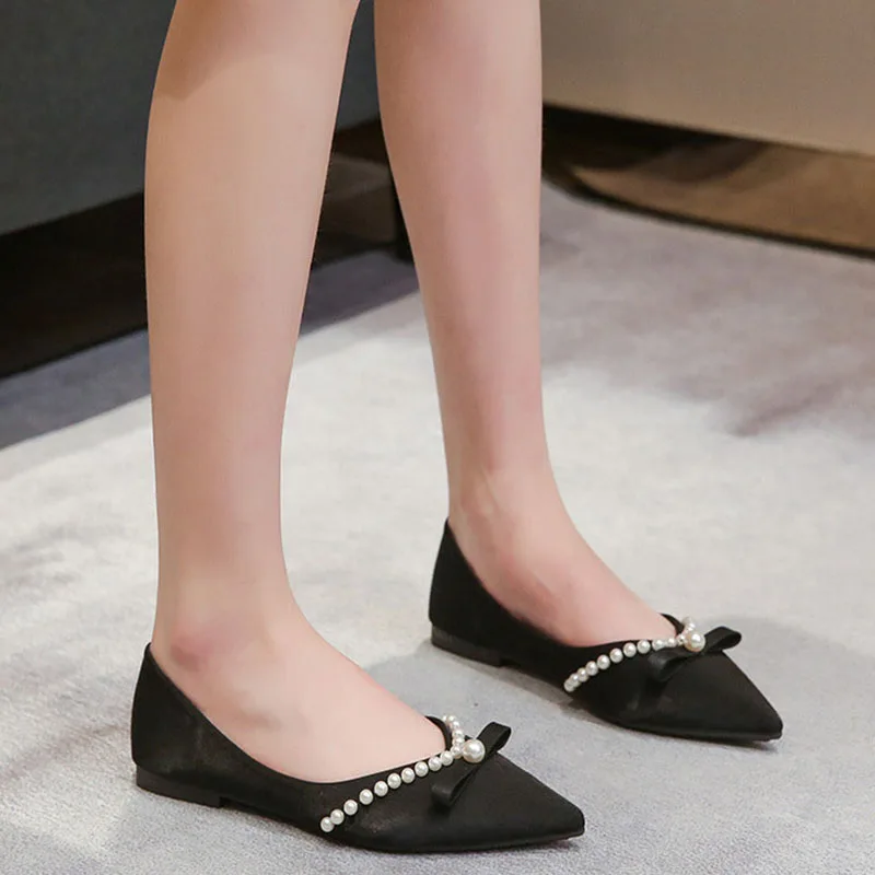 Women Sandals Ladies Flat 2021 Pointed Toe Women Shoe Sandals Women Summer New 2021 Female Flat Shoes Pearl Design Sandals
