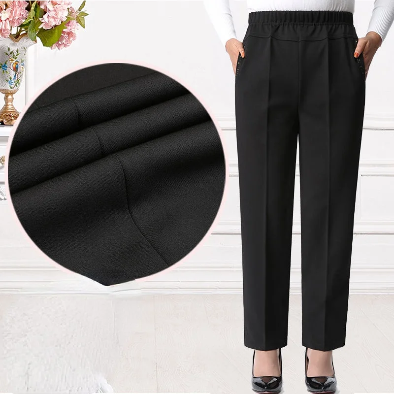 2021 Women Autumn Winter New Middle-aged Straight Trousers Female Elastic Waist Loose Trousers Ladies Thick Warm Trousers E445
2021 Women Autumn Winter New Middle-aged Straight Trousers Female Elastic Waist Loose Trousers Ladies Thick Warm Trousers E445