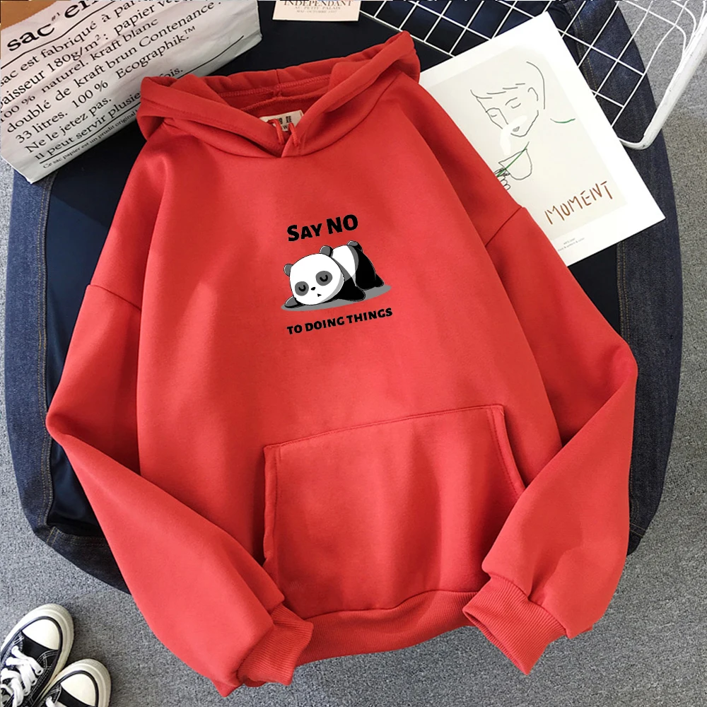 Autumn Winter Long Sleeve Harajuku Fashion Ladies Streetwear Women Hoodies Say No To Doing Thing Letter Panda Sweatshirt
Autumn Winter Long Sleeve Harajuku Fashion Ladies Streetwear Women Hoodies Say No To Doing Thing Letter Panda Sweatshirt