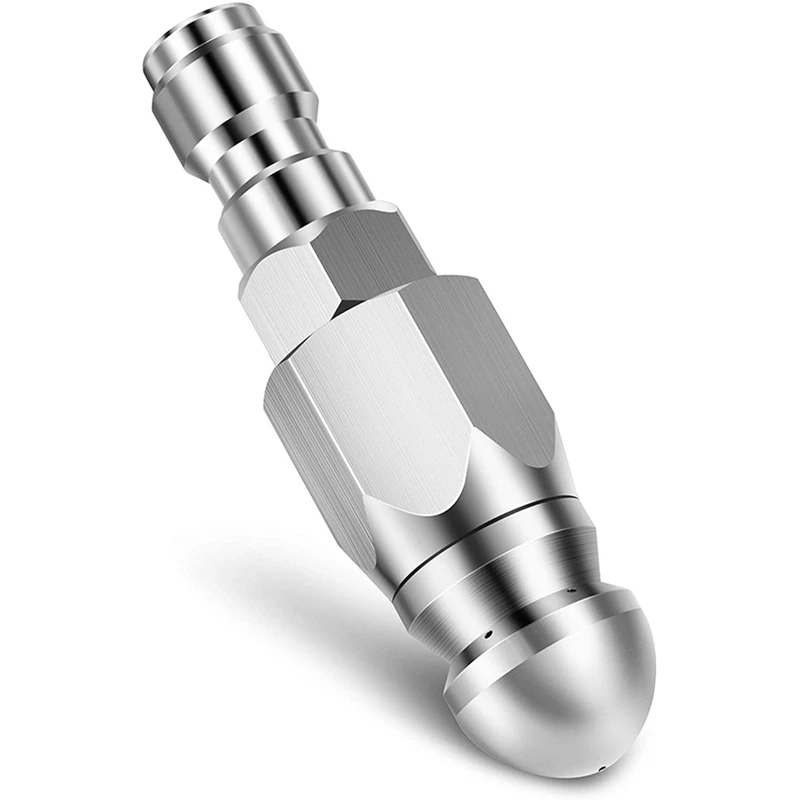 Sewer Jetter Nozzle for Pressure Washer with 1/4 inch Quick Connect - for Drain Jetting Clog Remover,1 Front 6 Rear Jets
Sewer Jetter Nozzle for Pressure Washer with 1/4 inch Quick Connect - for Drain Jetting Clog Remover,1 Front 6 Rear Jets