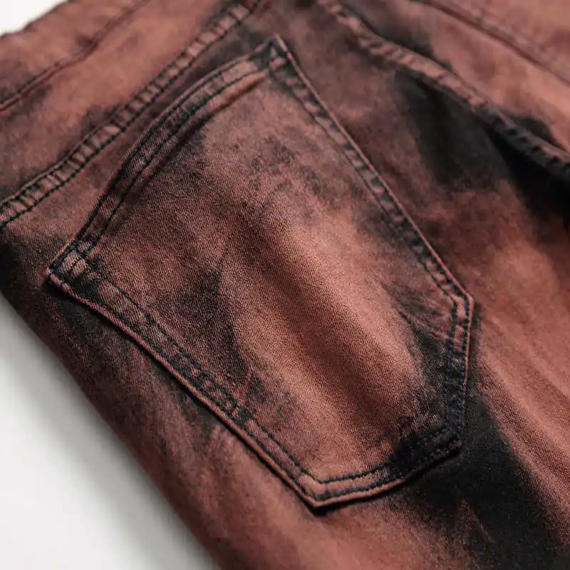 2021 Designer Summer Mens Clothing Ripped Destroyed Slim Denim Pants Casual Skinny Ruched Trousers Biker Motorcycle Jeans Male
2021 Designer Summer Mens Clothing Ripped Destroyed Slim Denim Pants Casual Skinny Ruched Trousers Biker Motorcycle Jeans Male