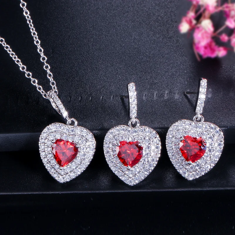 S925 Sterling Silver Necklace Earrings Set Heart Shape Zircon Stud Earrings Fine Jewelri Wedding Banquet Fine Jewelry 
S925 Sterling Silver Necklace Earrings Set Heart Shape Zircon Stud Earrings Fine Jewelri Wedding Banquet Fine Jewelry