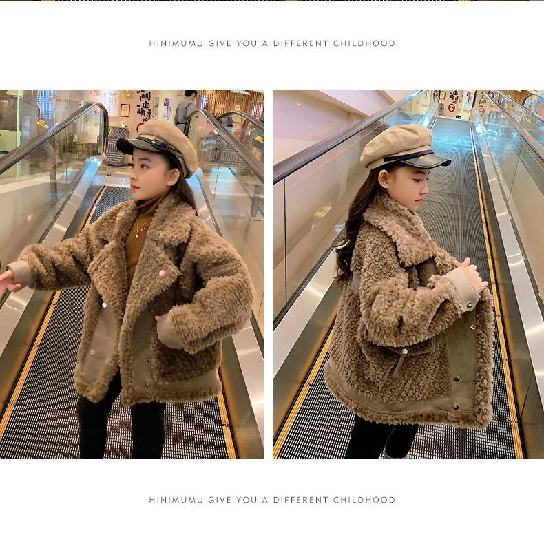 New Korean style winter faux lamb fur turn down collar thick jacket for teenage girls
New Korean style winter faux lamb fur turn down collar thick jacket for teenage girls