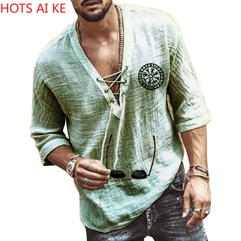 New Men's Hollow Out Linen Shirt Male Sexy Deep V Neck Bandage shirts Casual Solid Color Print Shirt Tops Blouses
New Men's Hollow Out Linen Shirt Male Sexy Deep V Neck Bandage shirts Casual Solid Color Print Shirt Tops Blouses