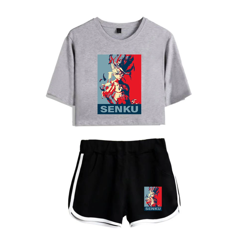 WAWNI Dr.Stone Hidalgo Navel T Shirt Casual Shorts Sexy Two Piece Suit Harajuku Cotton Plus Polyester Fashion Suit Anime Suit
WAWNI Dr.Stone Hidalgo Navel T Shirt Casual Shorts Sexy Two Piece Suit Harajuku Cotton Plus Polyester Fashion Suit Anime Suit