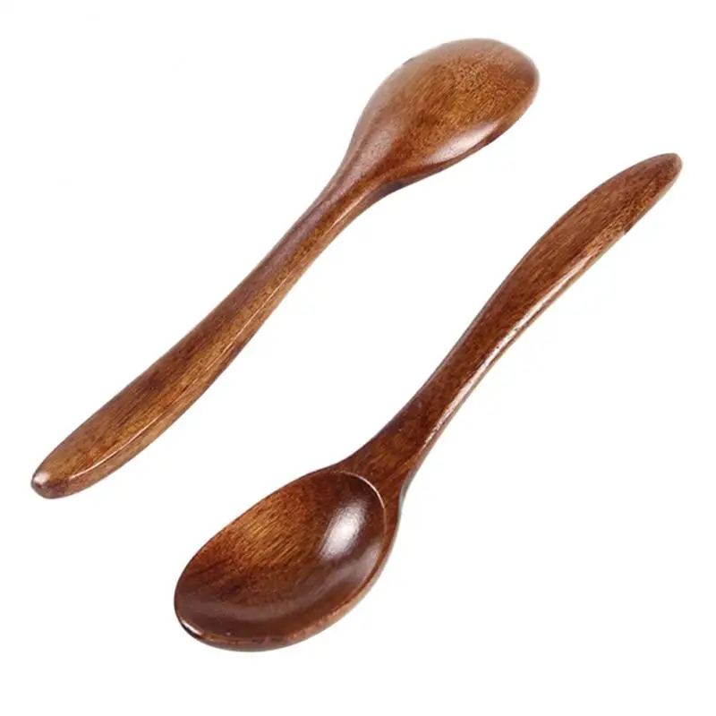 1pc Wooden Spoon Bamboo Kitchen Cooking Utensil Tool Soup Teaspoon Catering Tableware For | Дом и сад