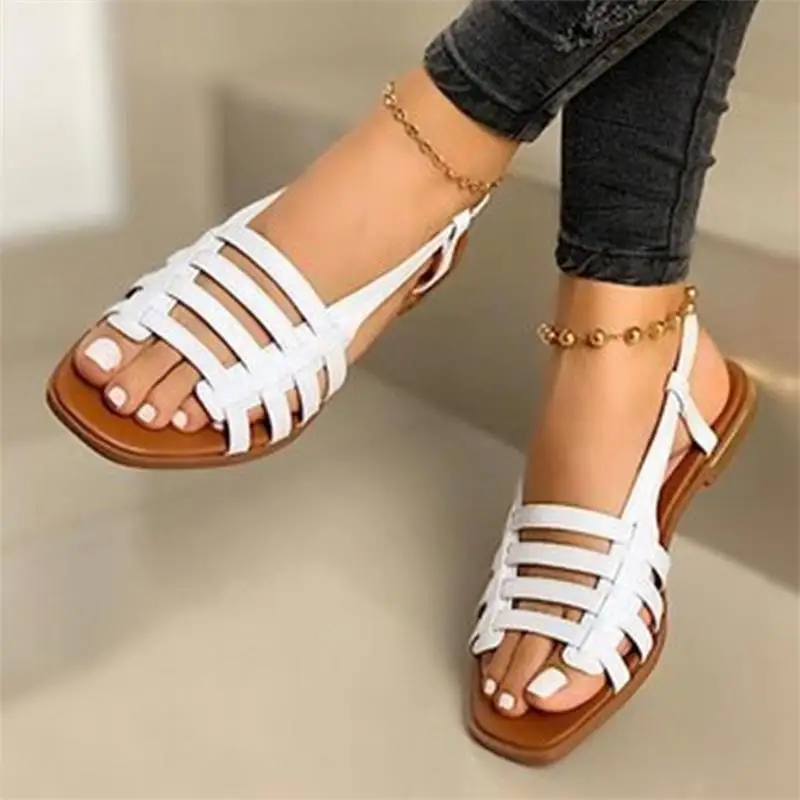 2021 Women's Shoes Fashion Trend Solid Color PU Stitching Belt Open Toe Flat Heel Comfortable Summer All-match Sandals 7KG189
2021 Women's Shoes Fashion Trend Solid Color PU Stitching Belt Open Toe Flat Heel Comfortable Summer All-match Sandals 7KG189