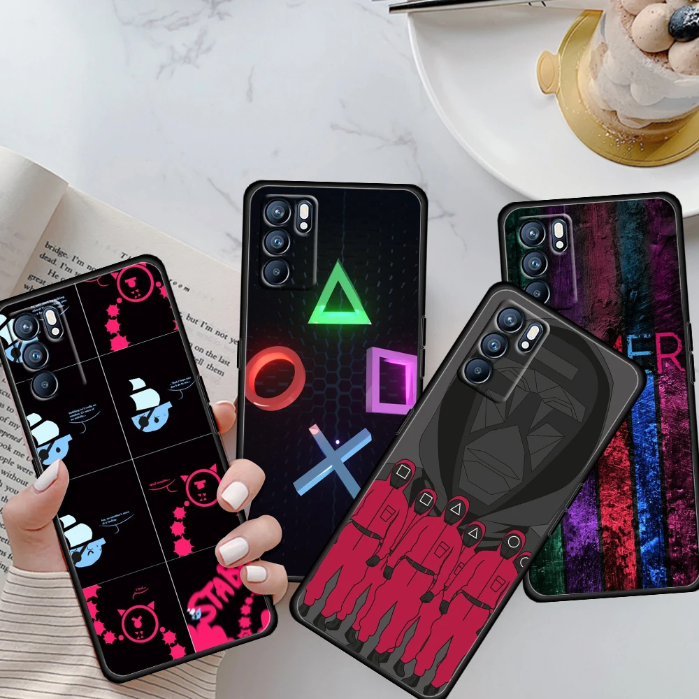 Squid Game villain Triangle For OPPO Reno 6 5 4 3 2 5Z 5F 5K ACE 10 X ZOOM 4G 5G Pro Plus Soft Black Phone Case Shell Cover
Squid Game villain Triangle For OPPO Reno 6 5 4 3 2 5Z 5F 5K ACE 10 X ZOOM 4G 5G Pro Plus Soft Black Phone Case Shell Cover