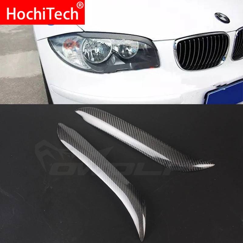 Для BMW 1 серия E81 E82 E87 E88 2004 2010 накладка на фару из углеродного волокна для