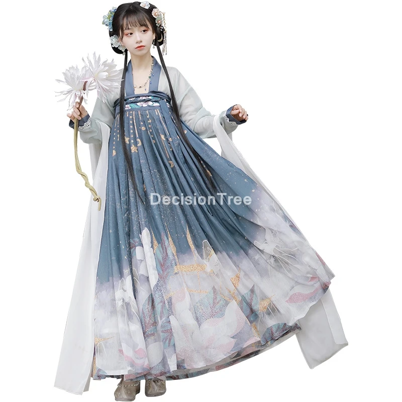 

2022 chinese traditional fairy hanfu dress women ancient princess han dynasty palace dance folk costume hanfu princess dress