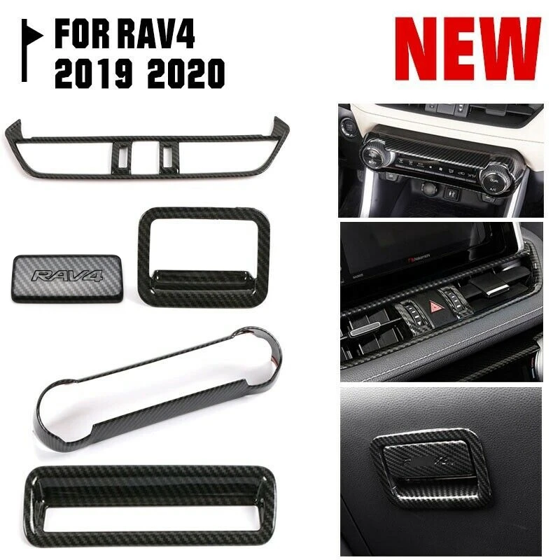 5Pcs Carbon Fiber Style Car Decor Interior Cover Trim for Toyota RAV4 2019 2020 
5Pcs Carbon Fiber Style Car Decor Interior Cover Trim for Toyota RAV4 2019 2020