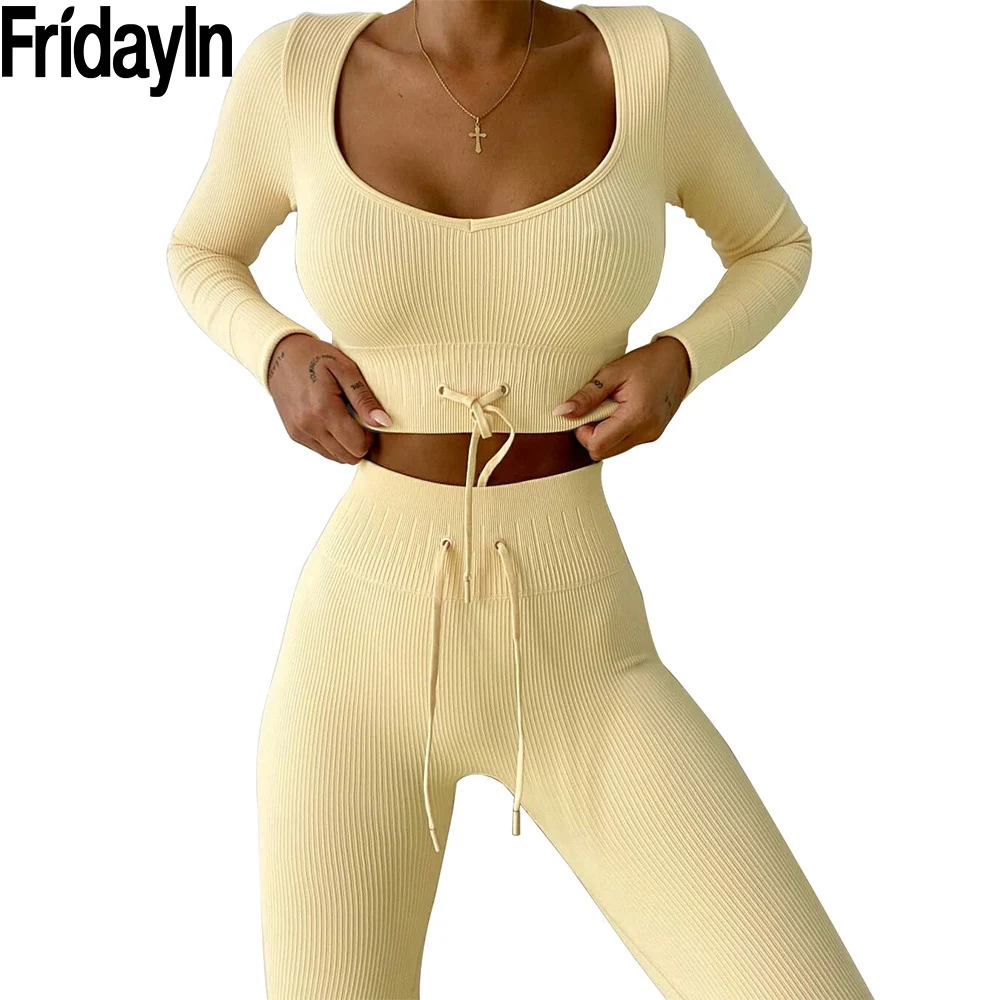 Комплект из двух предметов Fridayin, женские спортивные костюмы для фитнеса, бесшовный комплект для йоги с длинным рукавом, леггинсы, одежда для...
Комплект из двух предметов Fridayin, женские спортивные костюмы для фитнеса, бесшовный комплект для йоги с длинным рукавом, леггинсы, одежда для...