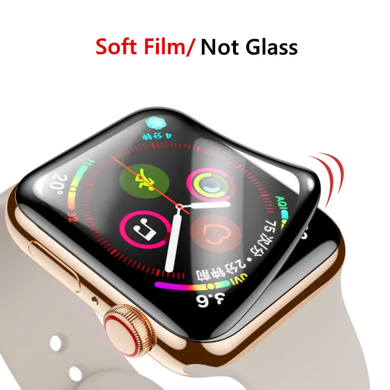 Закаленное стекло для Apple Watch band 41 мм 45 42/38 3D пленка защиты экрана аксессуары iwatch