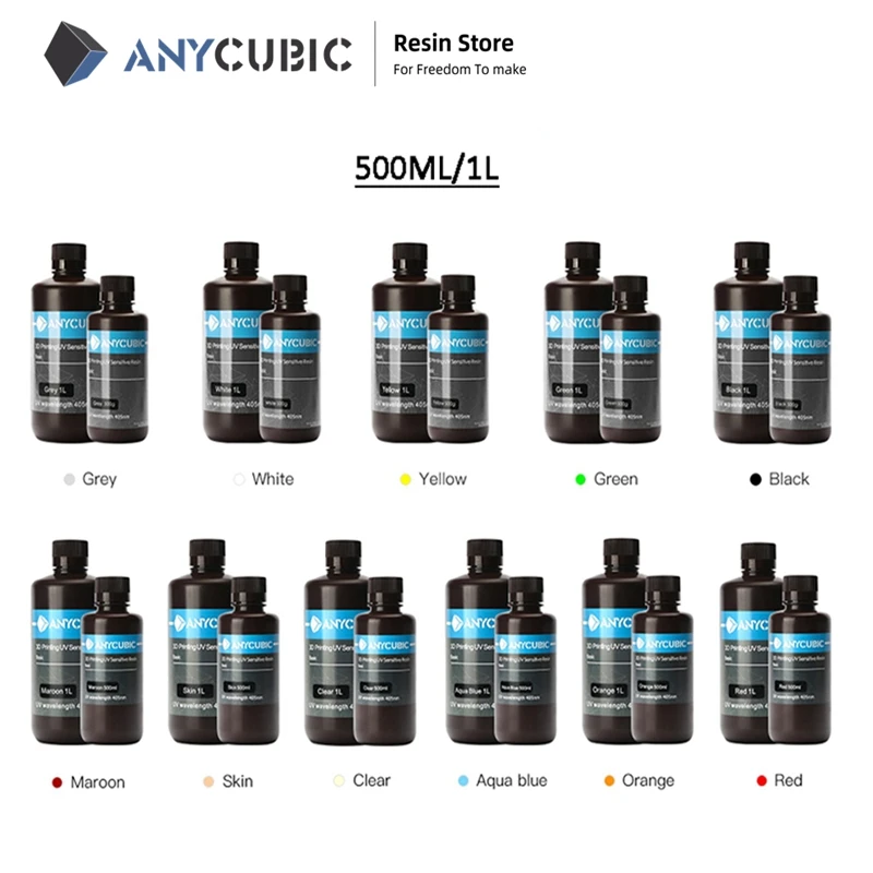 ANYCUBIC 3D Printing UV Resin 405nm 1L Material EU Stock for Mars Anycubic Photon Mono X LCD 3D Printer Liquid
ANYCUBIC 3D Printing UV Resin 405nm 1L Material EU Stock for Mars Anycubic Photon Mono X LCD 3D Printer Liquid