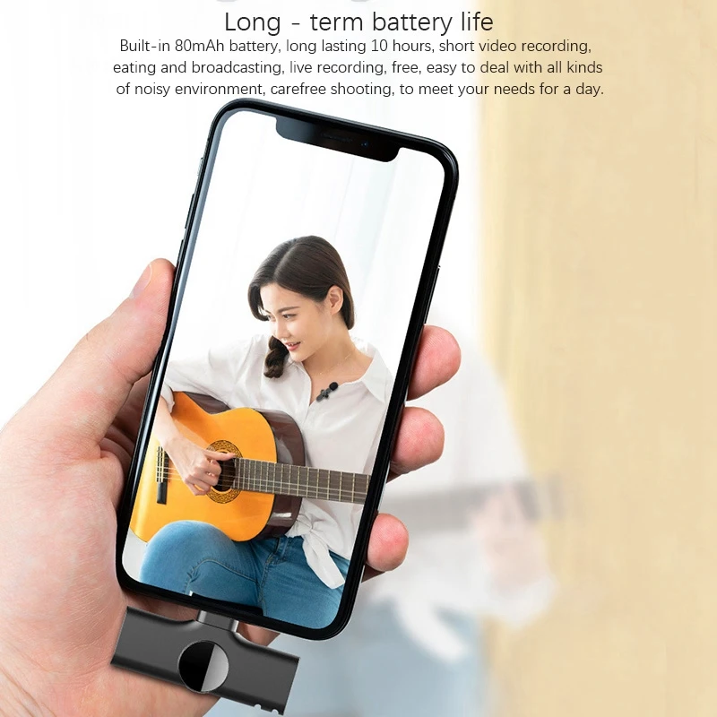 8-Pin 2.4GHz Wireless Lavalier Microphone for iPhone Microphone for Youtube, Facebook Live Stream, Vlogger
8-Pin 2.4GHz Wireless Lavalier Microphone for iPhone Microphone for Youtube, Facebook Live Stream, Vlogger