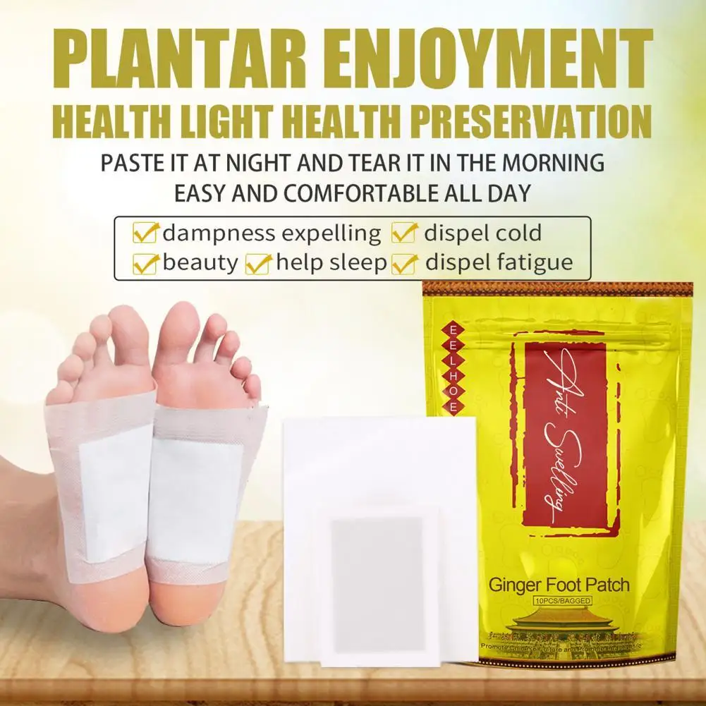 10Pcs Foot Plaster Healthy Compact Improve Sleep Quality Anti Swelling Ginger Detoxing Patch for Travel
10Pcs Foot Plaster Healthy Compact Improve Sleep Quality Anti Swelling Ginger Detoxing Patch for Travel