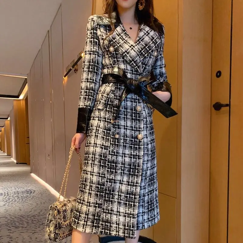 Tweed Coat Women 's 2021 Autumn And Winter Youth Lapel Long-Sleeved Cardigan Long-Cut Coat
Tweed Coat Women 's 2021 Autumn And Winter Youth Lapel Long-Sleeved Cardigan Long-Cut Coat