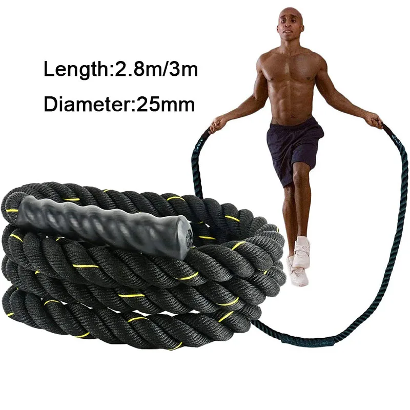 Heavy Jump Rope Weighted Battle Skipping Ropes Power Improve Strenght Training Fitness Home Gym Equipment 25mm*2.8m/3m* 25mm
Heavy Jump Rope Weighted Battle Skipping Ropes Power Improve Strenght Training Fitness Home Gym Equipment 25mm*2.8m/3m* 25mm