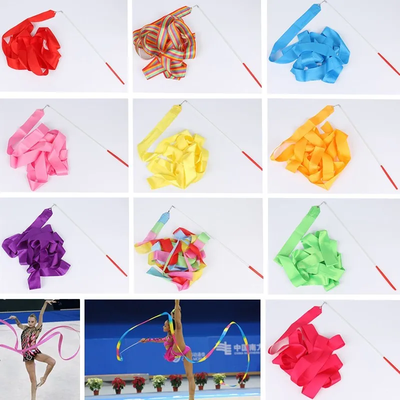 2 Meters 4M 6M Colorful Gym Ribbons Dance Ribbon Rhythmic Art Gymnastics Ballet Streamer Twirling Rod Rainbow Stick Training
2 Meters 4M 6M Colorful Gym Ribbons Dance Ribbon Rhythmic Art Gymnastics Ballet Streamer Twirling Rod Rainbow Stick Training