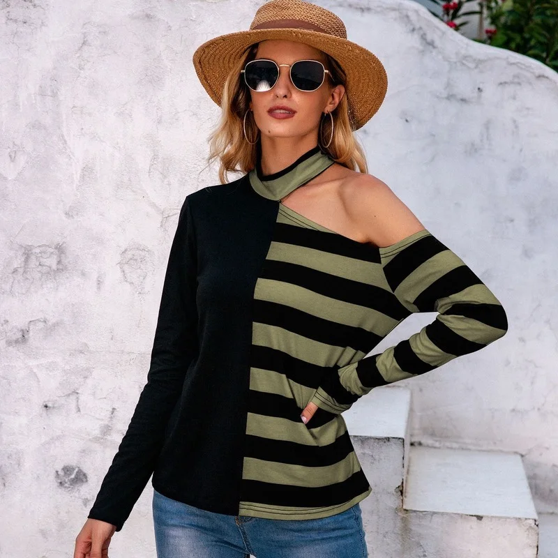 Green Sexy Striped Off Shoulder Plus Size Long Sleeve T-Shirt Tops Women Fall Fashion Casual Mid-length Harajuku Y2K Aesthetic
Green Sexy Striped Off Shoulder Plus Size Long Sleeve T-Shirt Tops Women Fall Fashion Casual Mid-length Harajuku Y2K Aesthetic