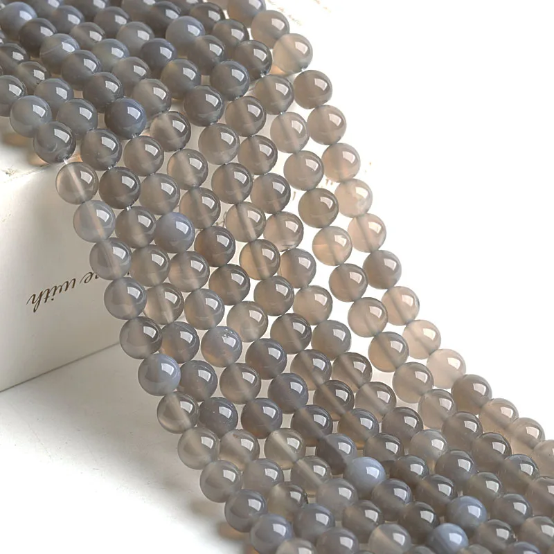 Natural Grey Agate Stone Beads 6/8/10mm Round Loose Beads For DIY Making Bracelet Necklace Jewelry Wholesale Beadtales 
Natural Grey Agate Stone Beads 6/8/10mm Round Loose Beads For DIY Making Bracelet Necklace Jewelry Wholesale Beadtales